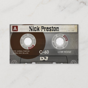 Carte De Visite Rétro professionnel frais de la cassette audio  