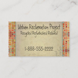 Carte De Visite Rétro Recyclé vintage