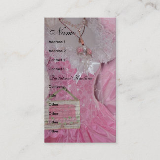 Carte De Visite Rétro robe rose vintage