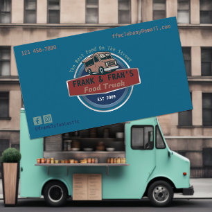 Carte De Visite Retro Street Food Truck