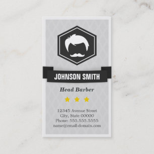 Carte De Visite Retro Stylish Hommes coupe-cheveux Barbier Logo