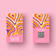 Retro Super rose clair QR Code Bold Boho unique