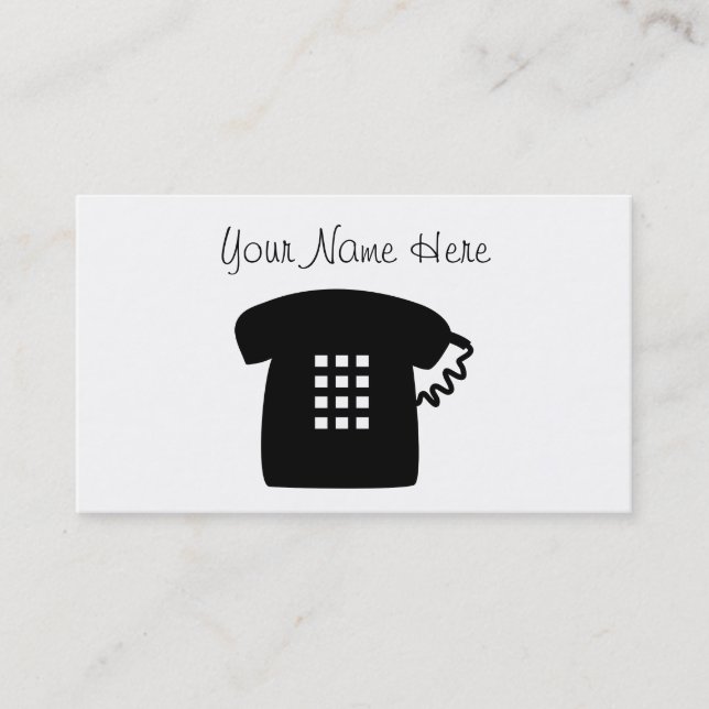 Carte De Visite Rétro téléphone (Devant)