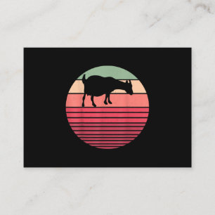 Carte De Visite Rétro Vintage Fermier Animaux de chèvre Dons de lo