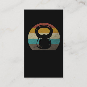 Carte De Visite Retro vintage Kettlebell Gym Workout