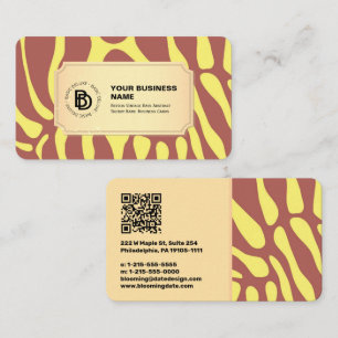 Carte De Visite Retro Vintage Rays Nom Abstrait tendance