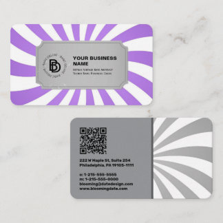 Carte De Visite Retro Vintage Rays Nom Abstrait tendance