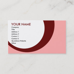 Carte De Visite rétros anneaux : rouge foncé