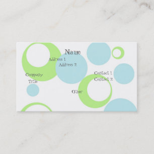 Carte De Visite Rétros bulles