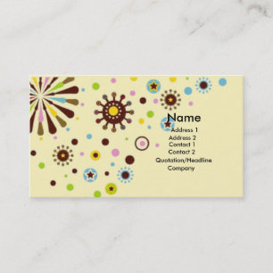 Carte De Visite Rétros fleurs