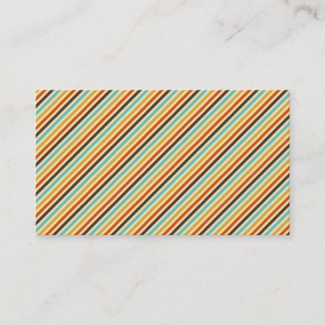 Carte De Visite Rétros rayures diagonales (Devant)