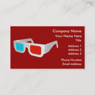 Carte De Visite Rétros verres 3D graphiques