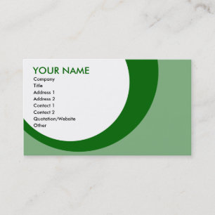 Carte De Visite rétros verts d'anneaux