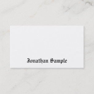 Carte De Visite Rétrospectif minimaliste Vieux Texte Classique Nos