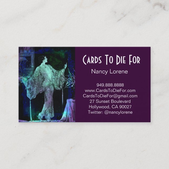 Carte De Visite Rêve de vert bleu - Vanya (Devant)