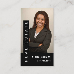 Carte De Visite Revendeur immobilier professionnel élégant 