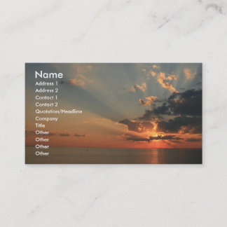 Carte De Visite Rêves de coucher du soleil