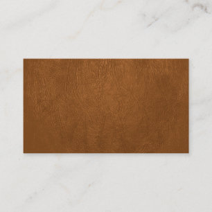 Carte De Visite Revêtement Brown en cuir de vache