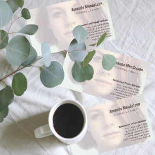 Carte De Visite Revêtement photo minimal moderne