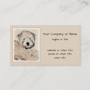 Carte De Visite Revêtu doux Roue Peinture Terrier Art original