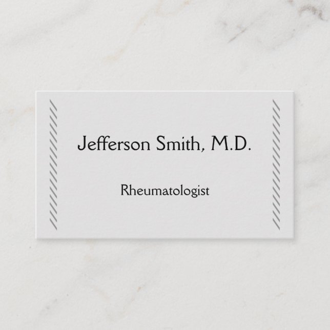 Carte de visite Rheumatologue simple et simple (Devant)