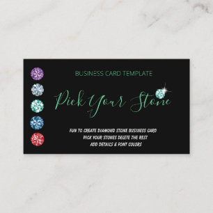 Carte De Visite Rhinestone de diamants joyeux