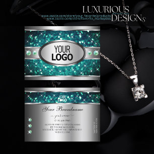 Carte De Visite Rhinestones turquoise Parties scintillant Étincel