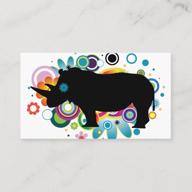 Carte de visite rhinocéros Abstraits (Devant)