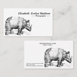 Carte De Visite rhinocéros de dürer