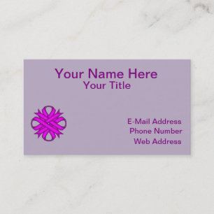 Carte De Visite Ribbon de Clover violet par Kenneth Yoncich
