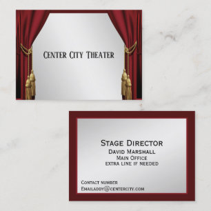 Carte De Visite Rideaux de théâtre Écran d'argent