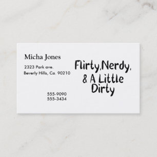 Carte De Visite Ringard Flirty et peu un sale