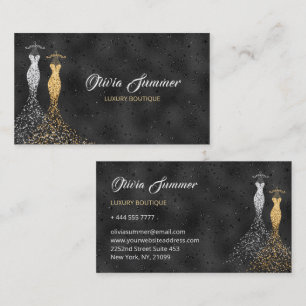 Carte De Visite Robe brillante Boutique de luxe