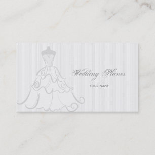 Carte De Visite Robe De Mariage Élégante Blanc Et Gris