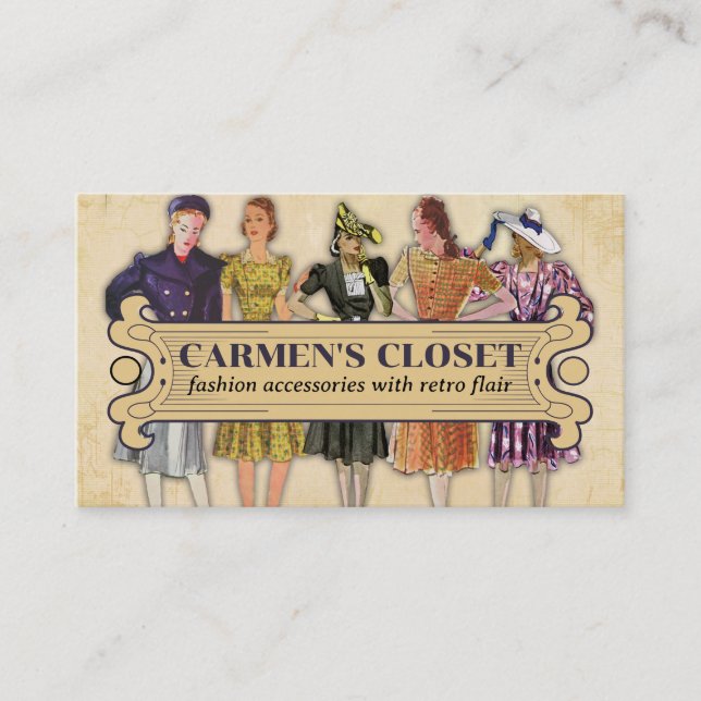 Carte De Visite robe de mode rétro modèle jupe jambes couture (Devant)