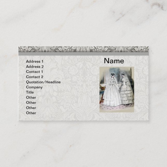 Carte De Visite Robe Mariage vintage (Devant)