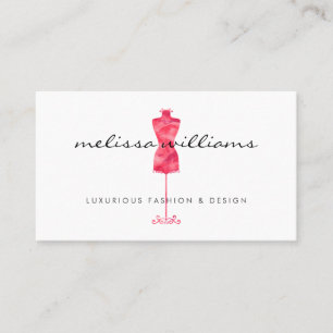 Carte De Visite Robe Rouge Mannequin Robe Mode Boutique