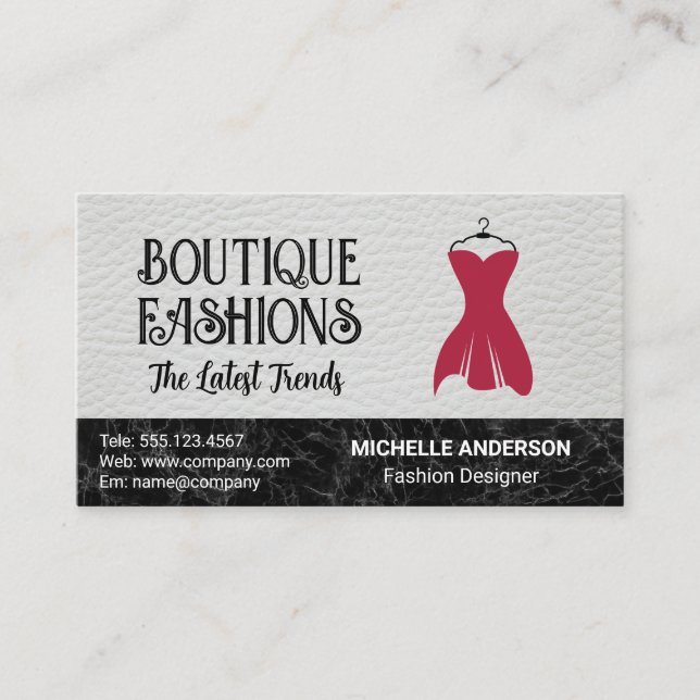Carte De Visite Robe sur cintre | Mode (Devant)