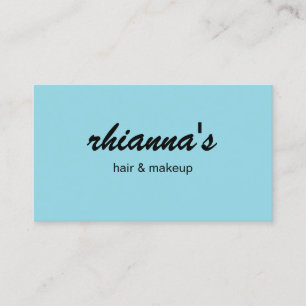 Carte De Visite Robin Egg Blue Hair Makeup Script professionnel