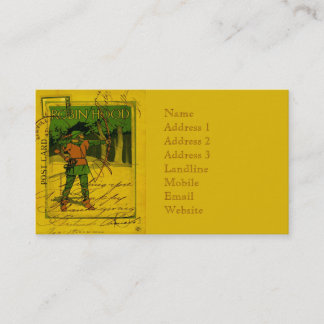 Carte De Visite Robin Hood, son tir à l'arc