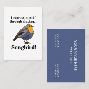 Carte De Visite Robin Red Breast