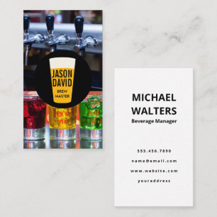Carte De Visite Robinets de bière   Verres à shot