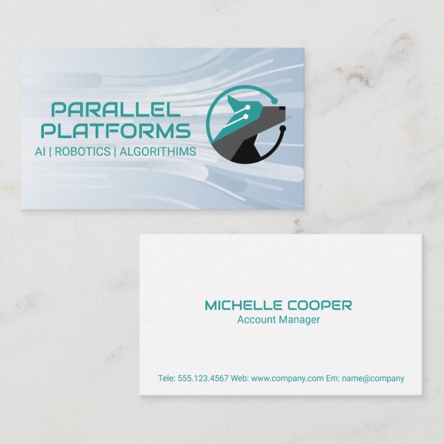 Carte De Visite Robo Dog | Technologie Ai (Devant / Derrière)