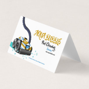 Carte De Visite Robot de nettoyage futuriste de piscine
