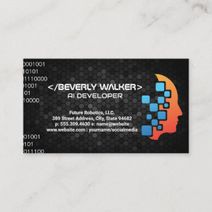 Carte De Visite Robotique des technologies humaines   Intelligence