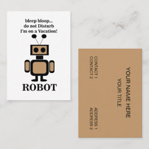 Carte De Visite Robotique Robotique Drôle