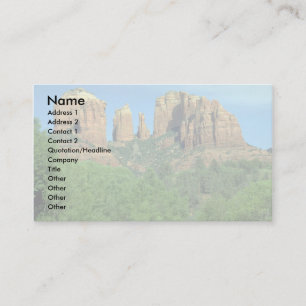 Carte De Visite Roche de cathédrale près de Sedona, Arizona