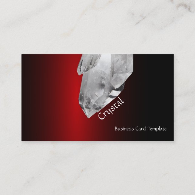 Carte De Visite Roche en cristal de quartz rouge (Devant)