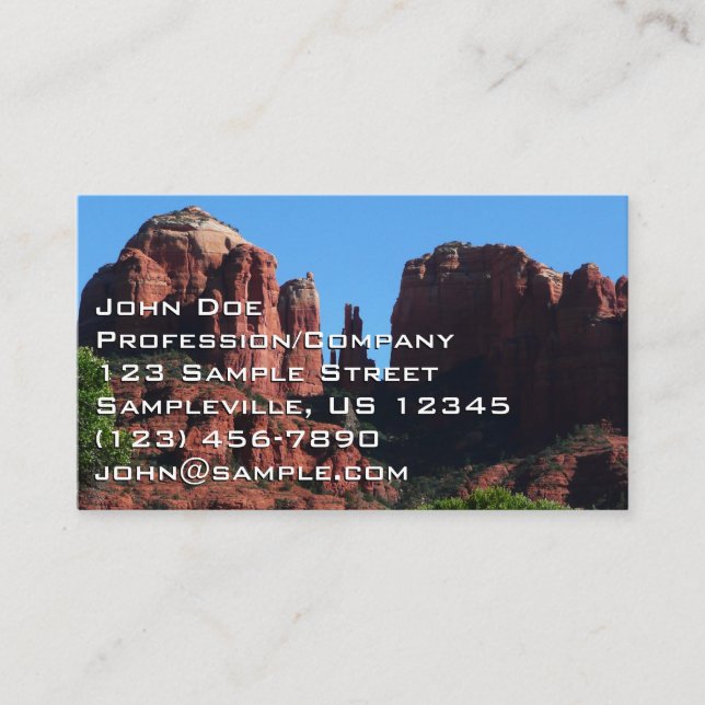 Carte De Visite Rocher de la Cathédrale à Sedona Arizona Monument (Devant)