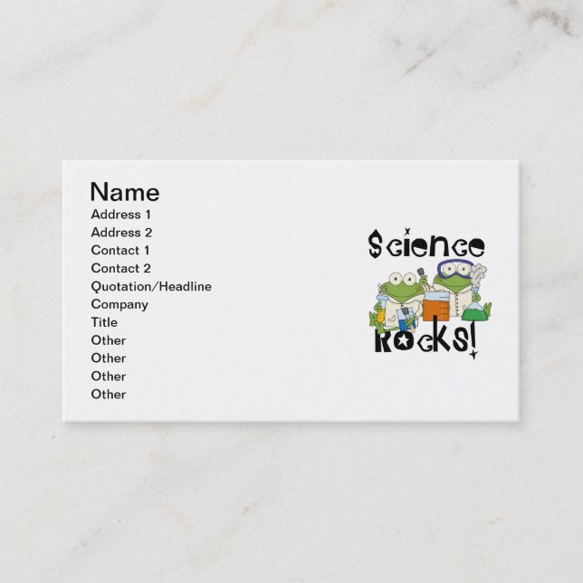 Carte De Visite Roches de la Science de grenouilles (Devant)